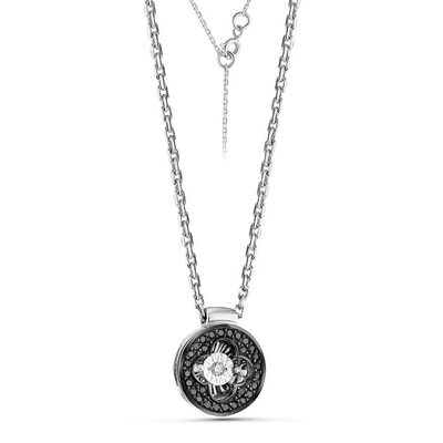 Колье с бриллиантами из белого золота 585 пробы