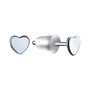Серьги с силиконом из серебра 925 пробы