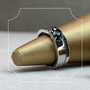 Кольцо с сапфиром и черными бриллиантами из белого золота 585 пробы арт. 2003-109201