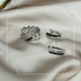 Кольцо с бриллиантами из белого золота 585 пробы арт. 921880ЧБ