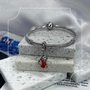 Подвеска "Новогодний носочек" с фианитом и эмалью из серебра 925 пробы арт. 94033035
