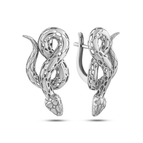 Серьги "Змеи" из серебра 925 пробы