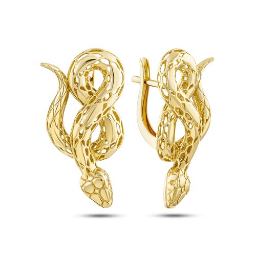 Серьги из серебра 925 пробы с позолотой