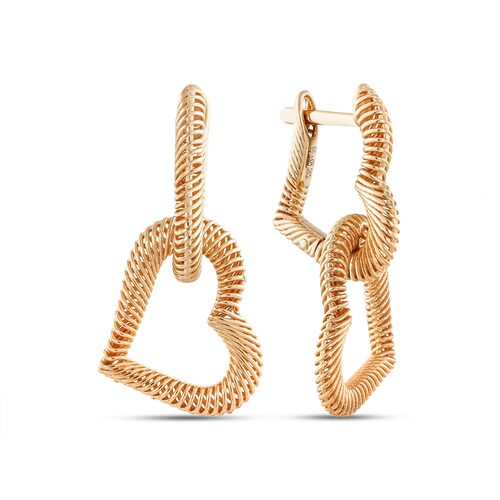 Серьги "Сердца" из золота 585 пробы