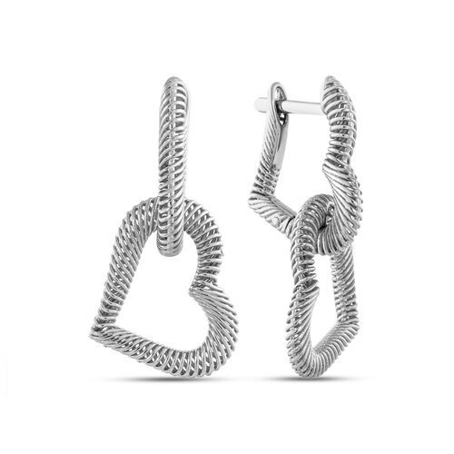 Серьги "Сердца" из серебра 925 пробы
