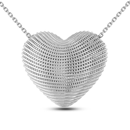 Колье "Сердце" из серебра 925 пробы