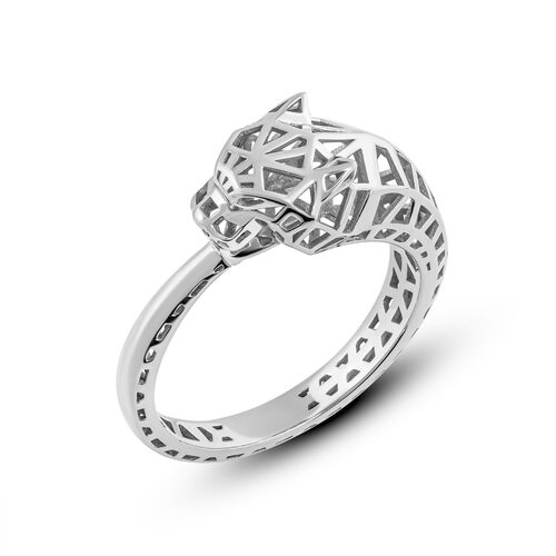 Кольцо "Пантера" из серебра 925 пробы