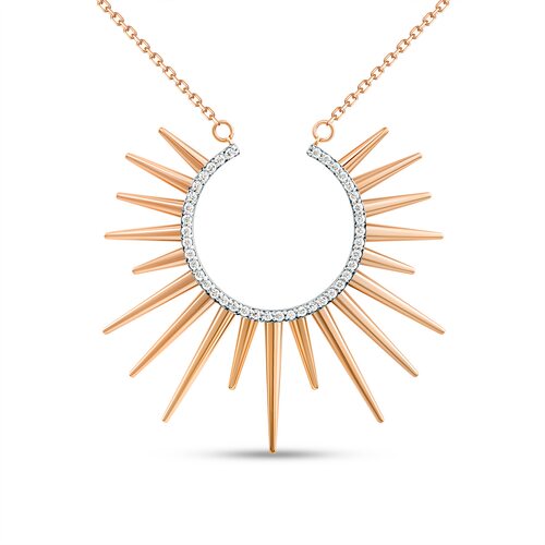 Колье с фианитами из золота 585 пробы