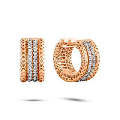 Серьги с фианитами из золота 585 пробы 