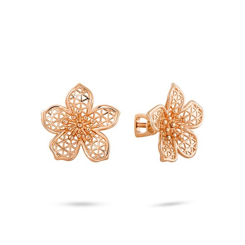 Серьги "Цветы" из золота 585 пробы