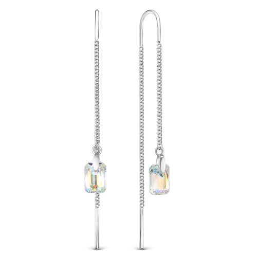 Серьги с кристаллами Swarovski из серебра 925 пробы