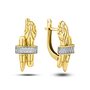 Серьги "Змеи" с фианитами из желтого золота 585 пробы арт. 00693-20-030106-00