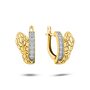 Серьги "Змеи" с фианитами из желтого золота 585 пробы арт. 00696-20-030106-00