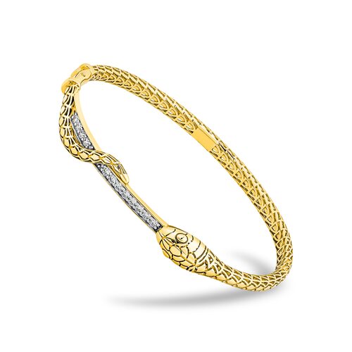 Браслет с фианитами из золота 585 пробы