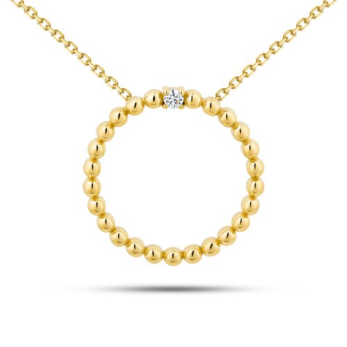 Колье с фианитами из золота 585 пробы