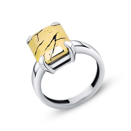 Кольцо из серебра 925 пробы с позолотой