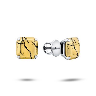 Серьги из серебра 925 пробы с позолотой