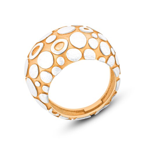 Кольцо из серебра 925 пробы с позолотой