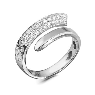 Кольцо с бриллиантами из белого золота 585 пробы