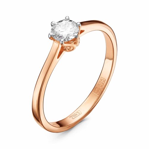 Кольцо с бриллиантом из золота 585 пробы