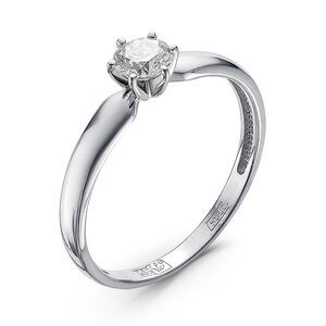 Кольцо с бриллиантом из белого золота 585 пробы