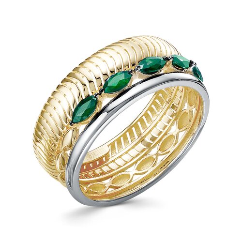 Кольцо с изумрудами из золота 585 пробы