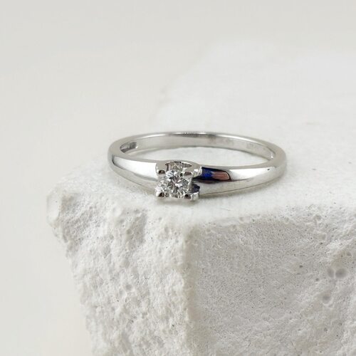 Кольцо с бриллиантом из золота 585 пробы