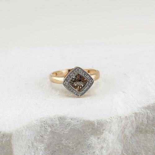 Кольцо с танцующим бриллиантом из золота 585 пробы арт. 01-02290-02-001-02-01