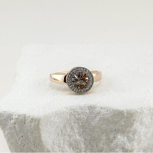 Кольцо с танцующим бриллиантом из золота 585 пробы