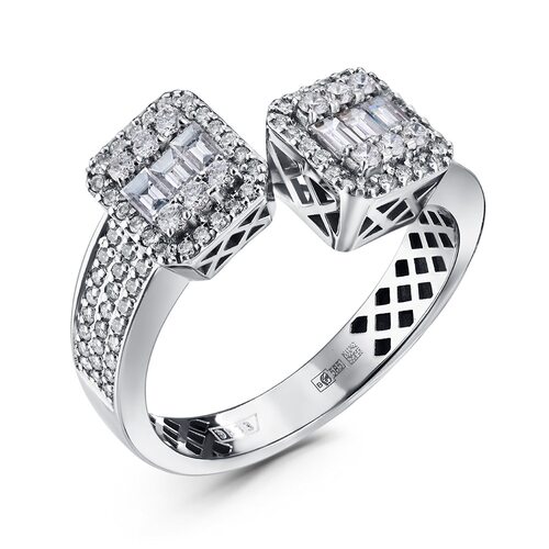 Кольцо с бриллиантами из белого золота 585 пробы