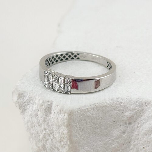 Кольцо с бриллиантами из белого золота 585 пробы