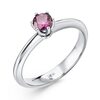 Кольцо с розовым сапфиром из белого золота 585 пробы