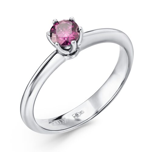Кольцо с розовым сапфиром из белого золота 585 пробы арт. 01-02774-03-298-07-03