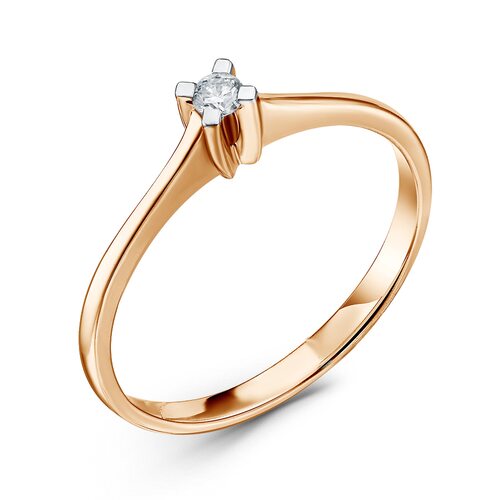 Кольцо с бриллиантом из золота 585 пробы