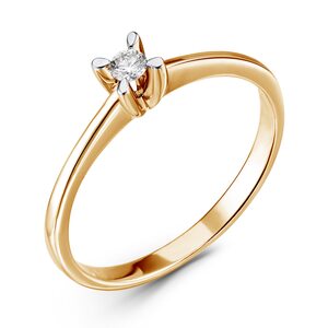 Кольцо с бриллиантом из золота 585 пробы