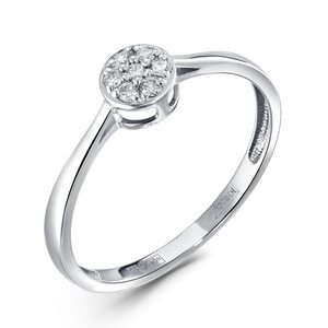 Кольцо с бриллиантами из белого золота 585 пробы