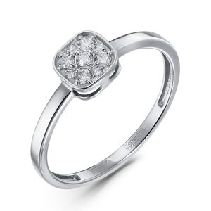 Кольцо с бриллиантами из белого золота 585 пробы