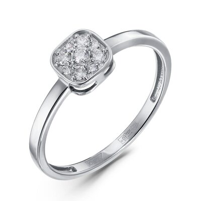 Кольцо с бриллиантами из белого золота 585 пробы