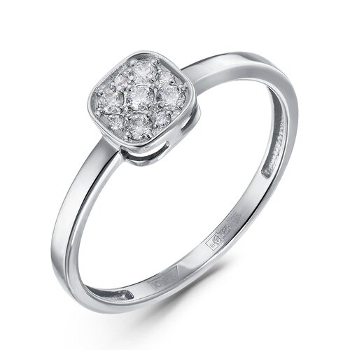 Кольцо с бриллиантами из белого золота 585 пробы