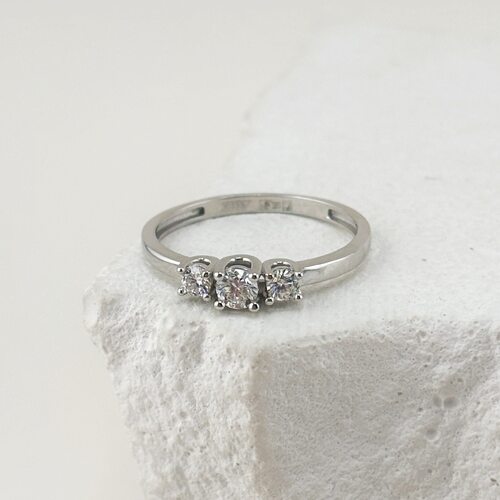 Кольцо с бриллиантами из белого золота 585 пробы