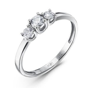 Кольцо с бриллиантами из белого золота 585 пробы