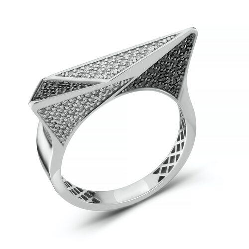 Кольцо с бриллиантами из белого золота 585 пробы