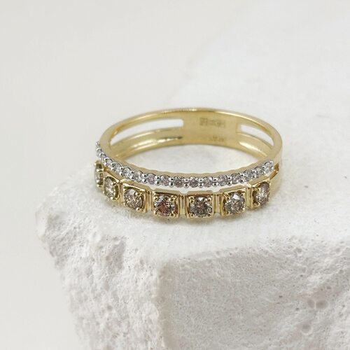 Кольцо с бриллиантами из золота 585 пробы