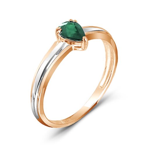 Кольцо с изумрудом из золота 585 пробы