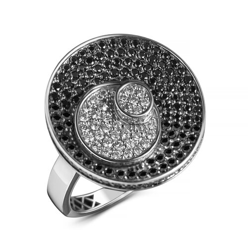 Кольцо с бриллиантами из белого золота 585 пробы