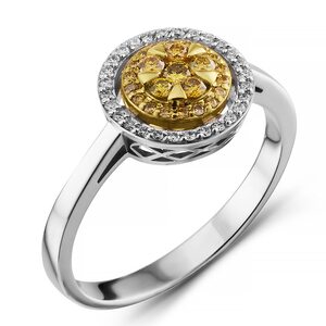 Кольцо с бриллиантами из белого золота 585 пробы