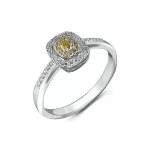 Кольцо с бриллиантами из белого золота 585 пробы