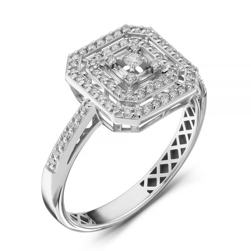 Кольцо с бриллиантами из белого золота 585 пробы