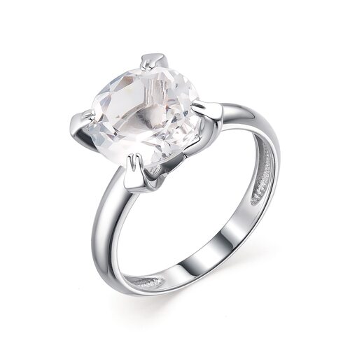 Кольцо с горным хрусталем из серебра 925 пробы