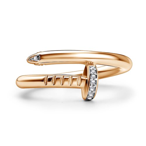 Кольцо с фианитами из серебра 925 пробы